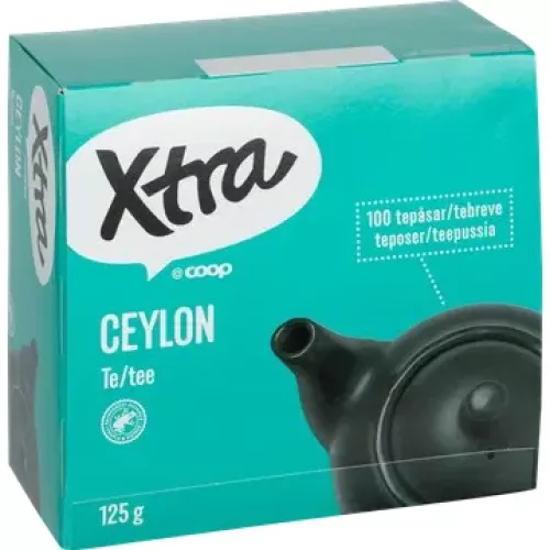 Чай Xtra Ceylon, 100 пакетиков по 1,25 г 