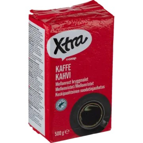 Xtra suodatinkahvi keskipaahtoinen 500 g — классический финский фильтр-кофе, на каждый день  