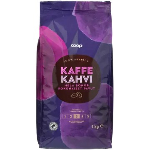 Coop kahvipapu tumma paahto 1 kg — насыщенный финский кофе в зёрнах для настоящих гурманов  