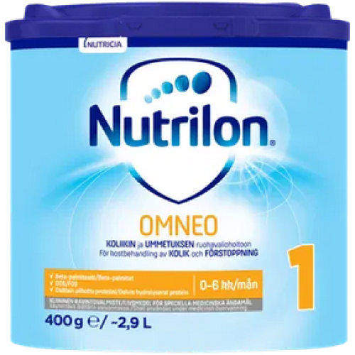 Nutrilon Omneo 1, 400 г — порошковая клиническая смесь для младенцев. 