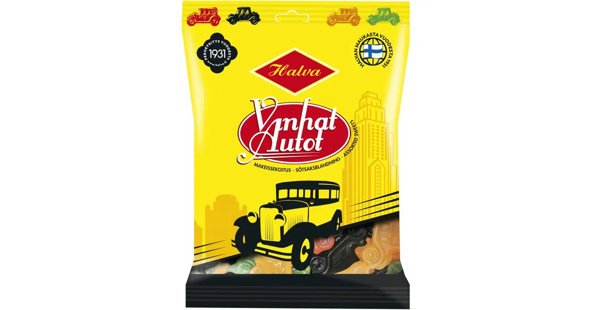 Halva Vanhat Autot makeissekoitus 160g