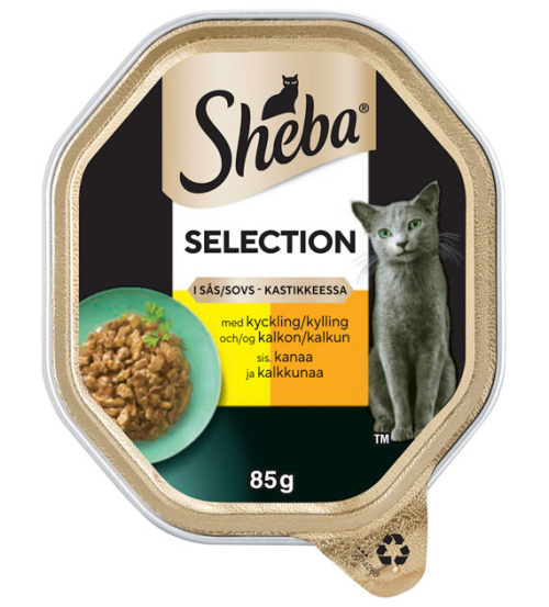 Sheba® Selection с курицей и индейкой в соусе, 85 г