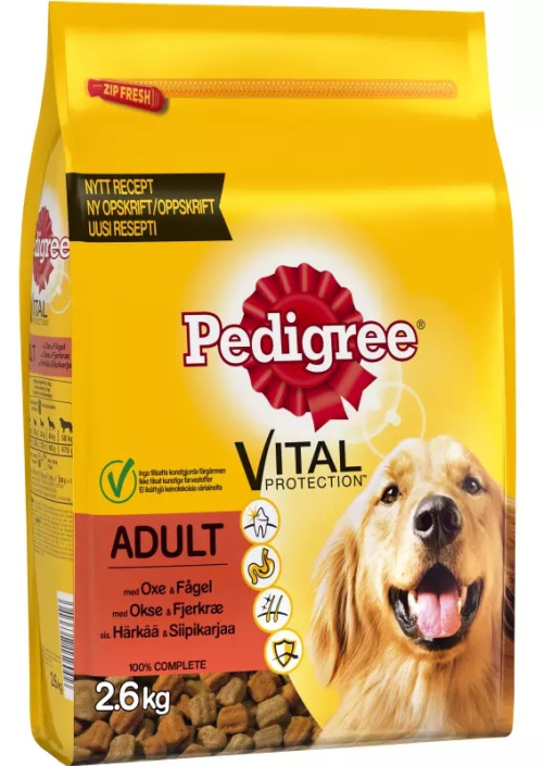 Pedigree Adult Говядина и Птица 2,6 кг 