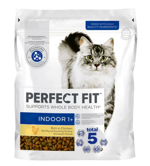 Perfect Fit Корм для домашних кошек всех пород, с курицей 750 г