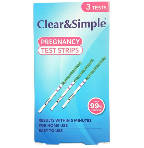 Тест-полоски на беременность Clear & Simple - 3 полоски 