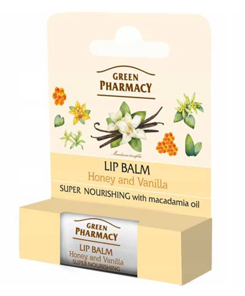 Green Pharmacy Бальзам для губ Мед и ваниль SPF10 3,6 г