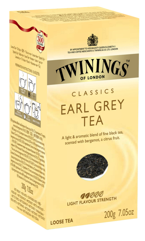 Twinings Эрл Грей Рассыпной черный чай с бергамотом 200г
