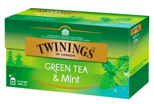 Twinings Зелёный чай с мятой, 25 шт