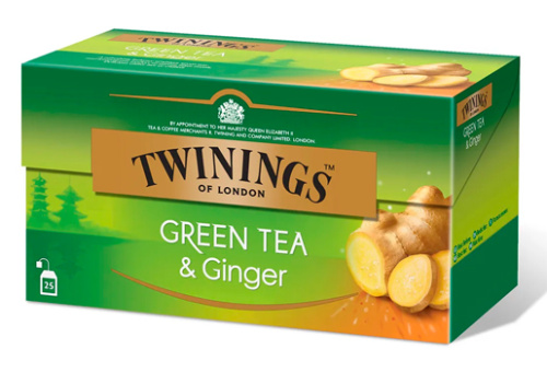 Twinings Зеленый чай с имбирем 25x1,6г