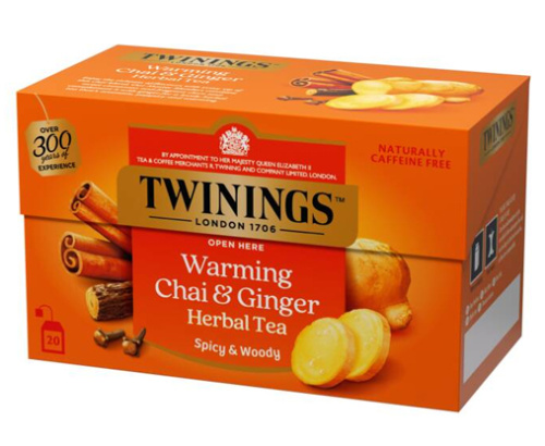 Twinings yrttitee Warming chai-ginger40g