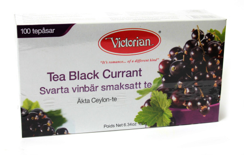 Victorian чай в пакетиках чёрная смородина 100шт