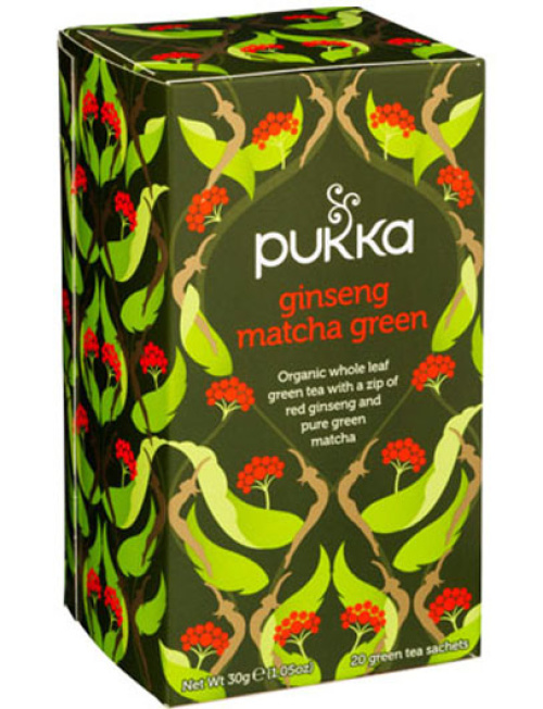 Ginseng Matcha Органический травяной чай 20 пакетиков