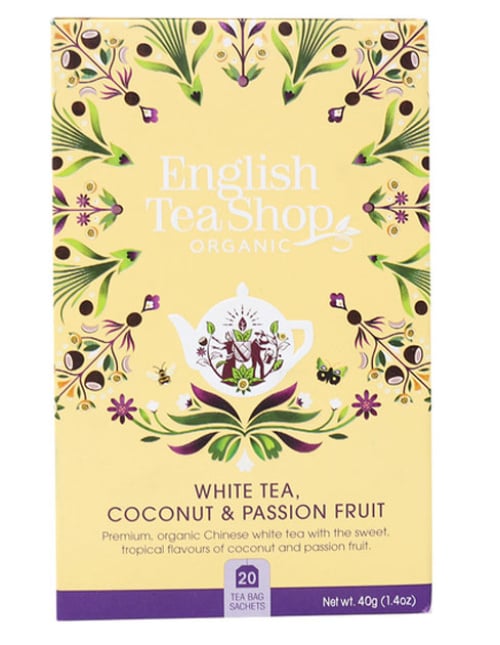 English TeaShop Органический белый чай с кокосом и маракуйей 20 шт