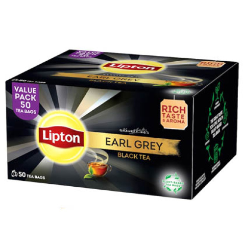 Lipton Черный чай с Бергамотом, 50 пакетиков 