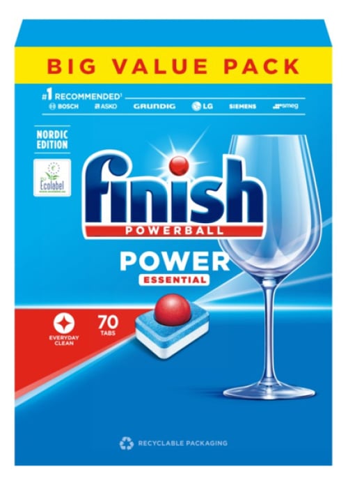 Finish Power Essential Табл. для посудомоечной машины 70шт 