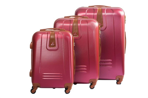 Alezar Gold Набор чемоданов Красный (20