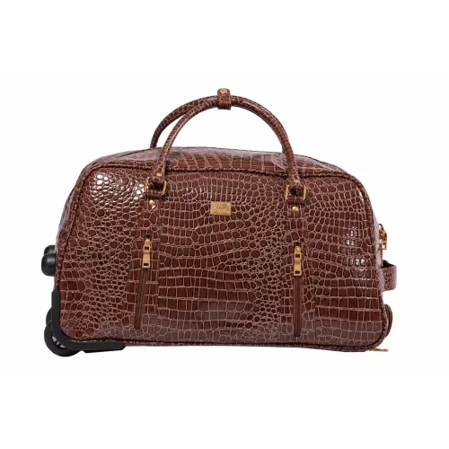 Alezar сумка на колесиках 55x29x30 см цвет кофе