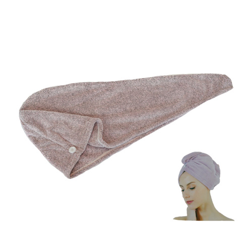 Atma бамбуковое полотенце для волос розовый/серый