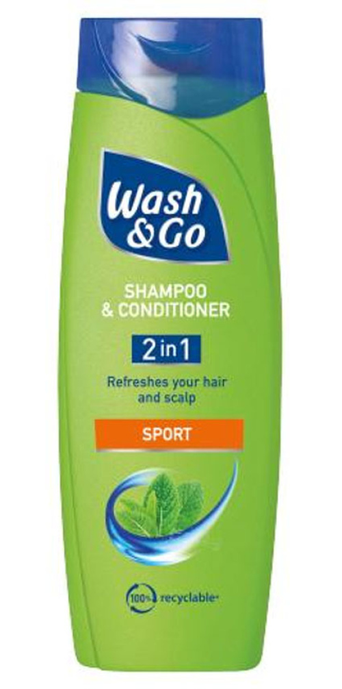 Wash & Go 2 in 1 Шампунь и кондиционер Спорт 200 мл