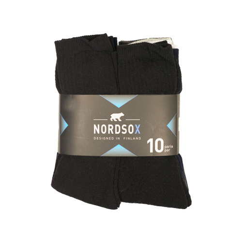 Nordsox Мужские носки черные 10 штук  43-46