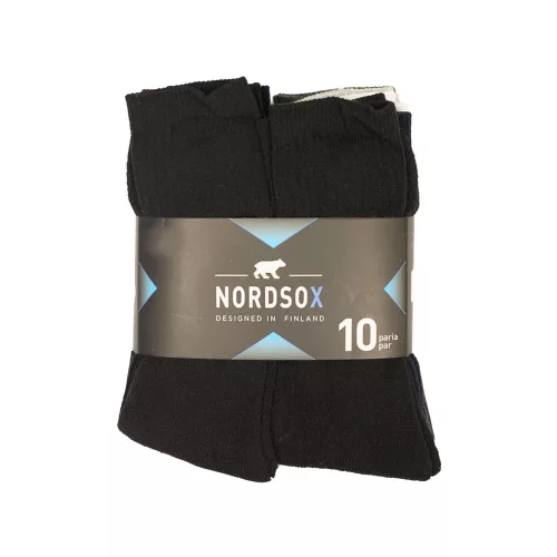 Nordsox Мужские носки черные 10 штук  43-46