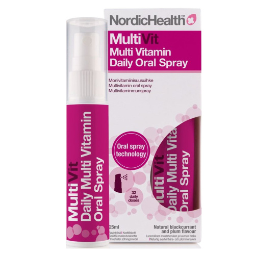 Nordic Health MultiVit Мультивитаминный спрей 25мл 