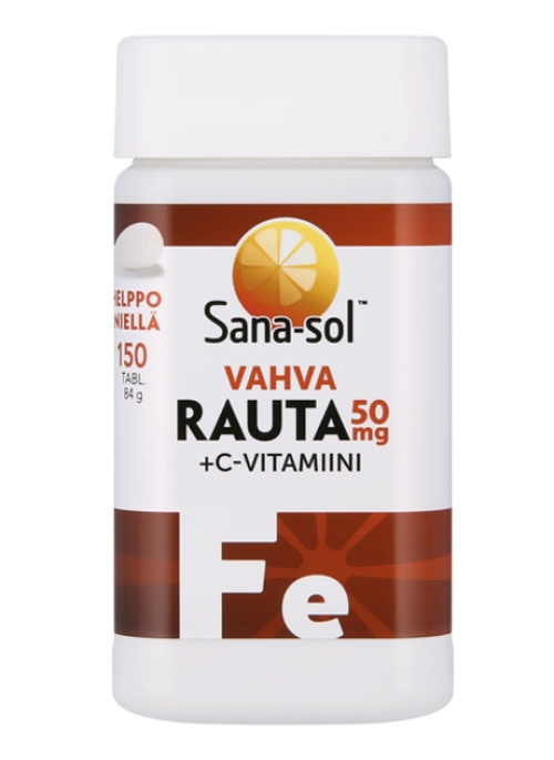 Sana-sol Strong Железо 50 мг + витамин C 150 таблеток