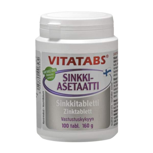 Vitatabs ацетат цинка 100 таблеток / 160 г