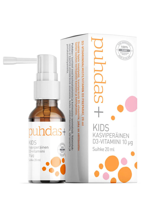 Puhdas+ Детский растительный витамин D3 10 мкг 20 мл 