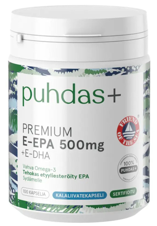 Puhdas+ Premium E-EPA 500мг +E-DHA 100капс. 