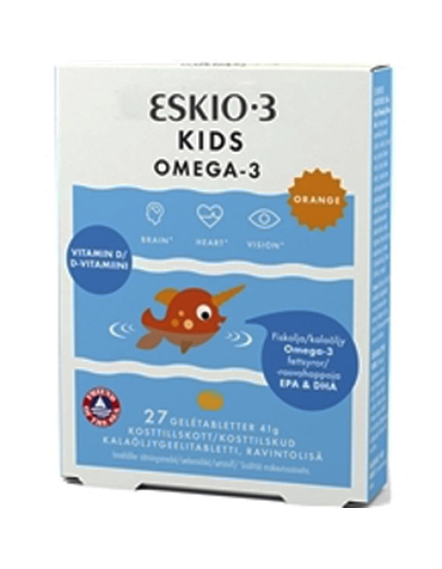 Эскио-3 детский жевательный+витамин D 27 таблеток