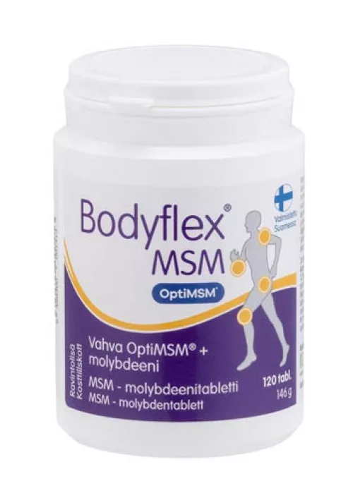 Bodyflex БАД для поддержания здоровья суставов, хрящевой ткани и соединительных тканей MSM + Молибден, 120 табл