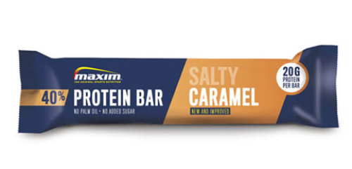 Maxim протеиновый батончик 40% соленая карамель 50г