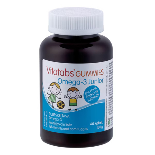 Vitatabs Gummies Жевательные витамины Омега-3 для детей со вкусом туттифрути 60 шт