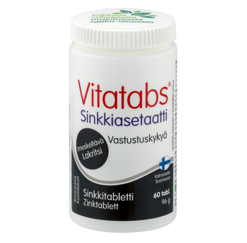 Vitatabs Цинк ацетат с лакрицей, 60 таблеток 