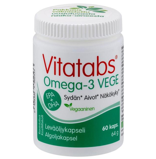 Vitatabs Omega-3 VEGE Масло водорослей в капсулах 60 капсул. 64 гр 