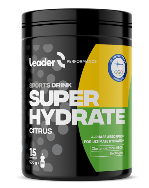 Порошок для спортивного напитка Leader Super Hydrate с цитрусовым вкусом, 500 г