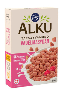 Fazer Alku täysjyvämuro vadelmasydän375g