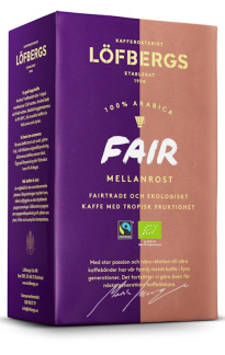 Кофе Löfbergs Fair, средняя обжарка, 450 г, сертификация Rainforest Alliance 
