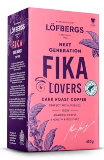 Молотый кофе Löfbergs Next Generation Coffee Lovers Fika, тёмная обжарка, 450 г, RFA 
