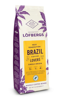 Кофе в зёрнах Löfbergs Brazil, средняя обжарка, 400 г, RFA 
