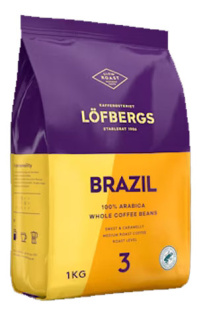 LÖFBERGS Brasilian kahvipavut 1 kg 