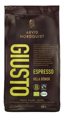 ARVID NORDQUIST Espresso Giusto Fair Trade &#1054;&#1088;&#1075;&#1072;&#1085;&#1080;&#1095;&#1077;&#1089;&#1082;&#1080;&#1081; &#1082;&#1086;&#1092;&#1077; &#1074; &#1079;&#1077;&#1088;&#1085;&#1072;&#1093; 500 &#1075;&#160;
