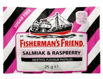 Fisherman's Friend со вкусом салмиака и малины, без сахара, 25 г 
