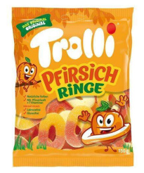 Тролли Кольца со вкусом персика 150 г 