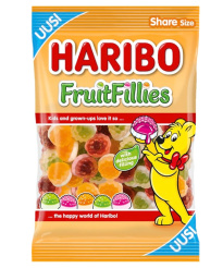 Жевательные конфеты Haribo Fruit Fillies, пакет 250 г. 
