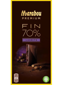Marabou Premium Соленая лакрица 70% 100г