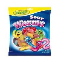 Woogie Конфеты кислые червячки 250 г

