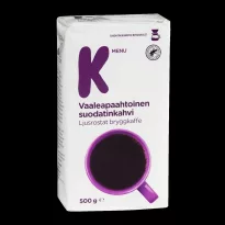 Menu Vaaleapaahtoinen kahvi 500 g 
 
