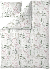 Finlayson Kekri 150x210+50x60 см, розово-зелено-белыйКомплект постельного белья